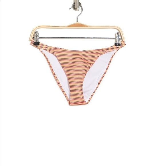 Madewell Ombre stripe side strap ribbed bikini bottoms L NWT - Picture 2 of 8